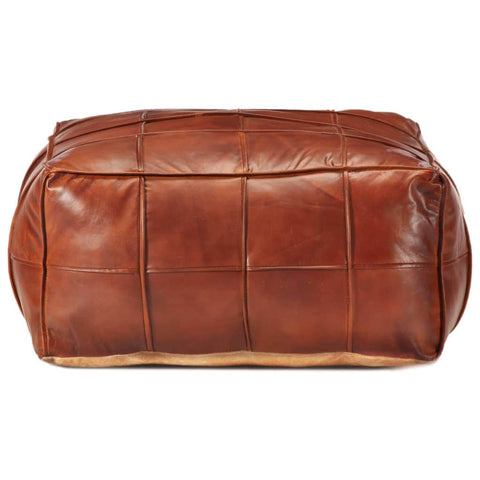 Pouffe Tan Genuine -Goat Leather