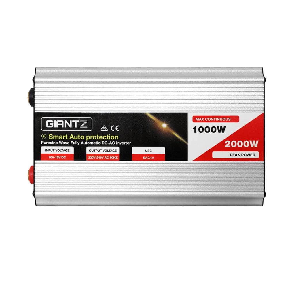 Power Inverter 1000W Or 2000W Pure Sine Wave 12V-240V Camping Boat Caravan