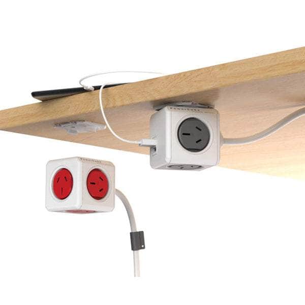 Powercube Extended Usb Powerboard 4-Outlets 2 Usb Ports Grey-White 1.5M