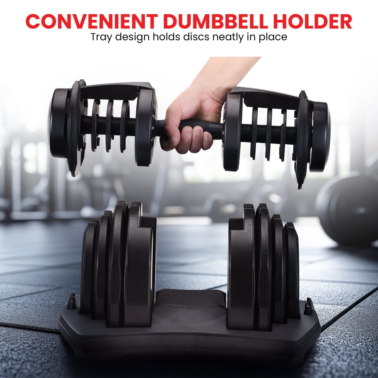 Adjustable Dumbbell 40kg Powertrain Home Gym | Simpledeals