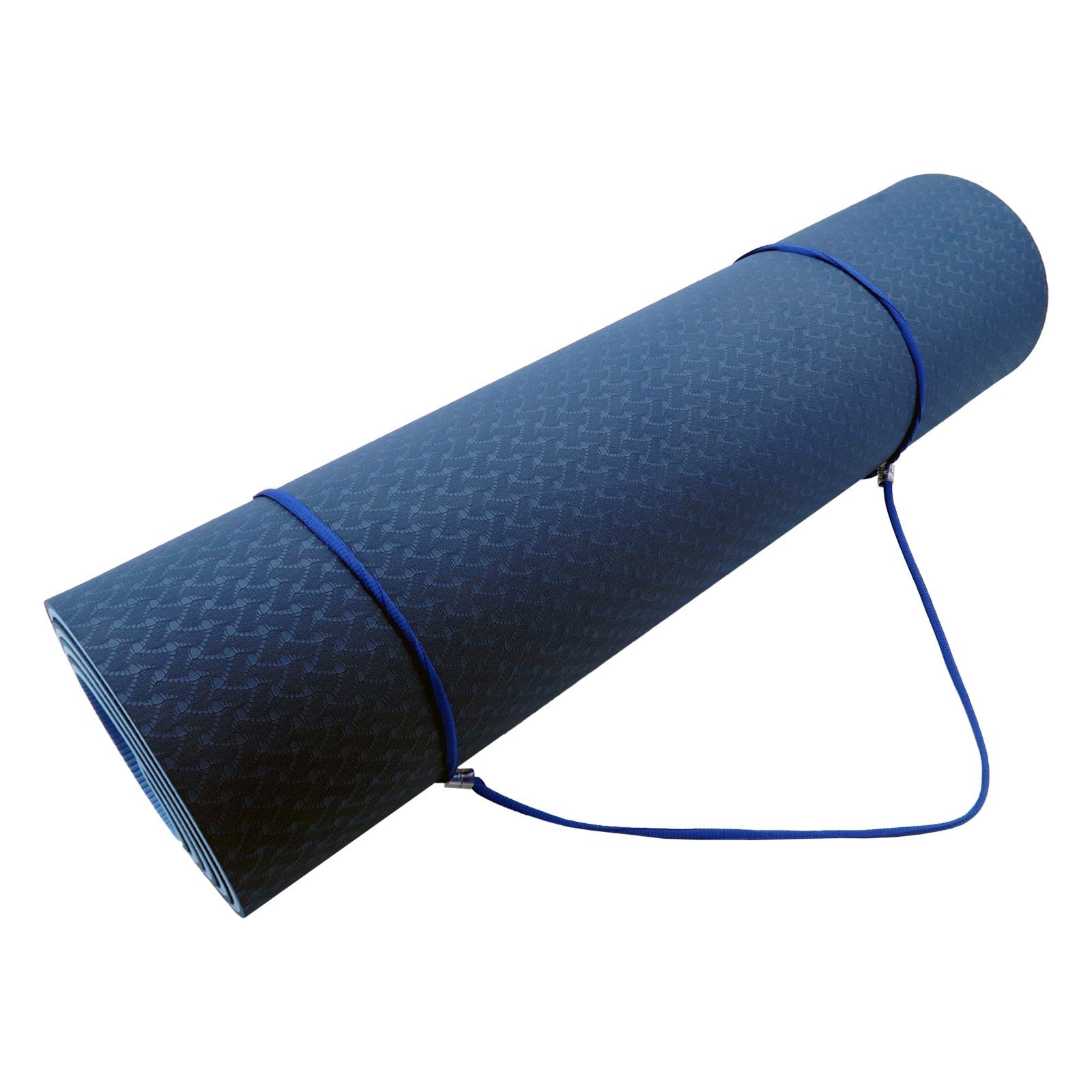 Powertrain Eco-Friendly TPE Pilates Exercise Yoga Mat 8mm - Dark Blue | yoga