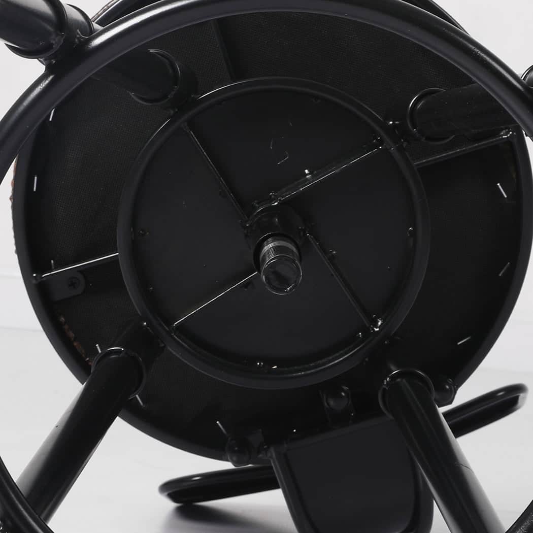 Premium 2x Bar Stool Kitchen Wooden PU  Adjustable Height Classic