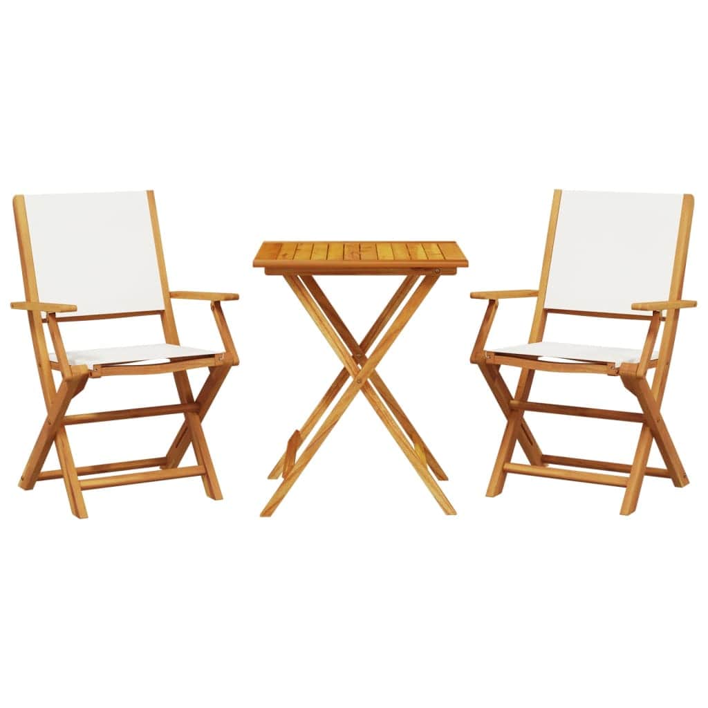 Premium 3 Piece Bistro Set Cream Relaxing Seating Home Comfort