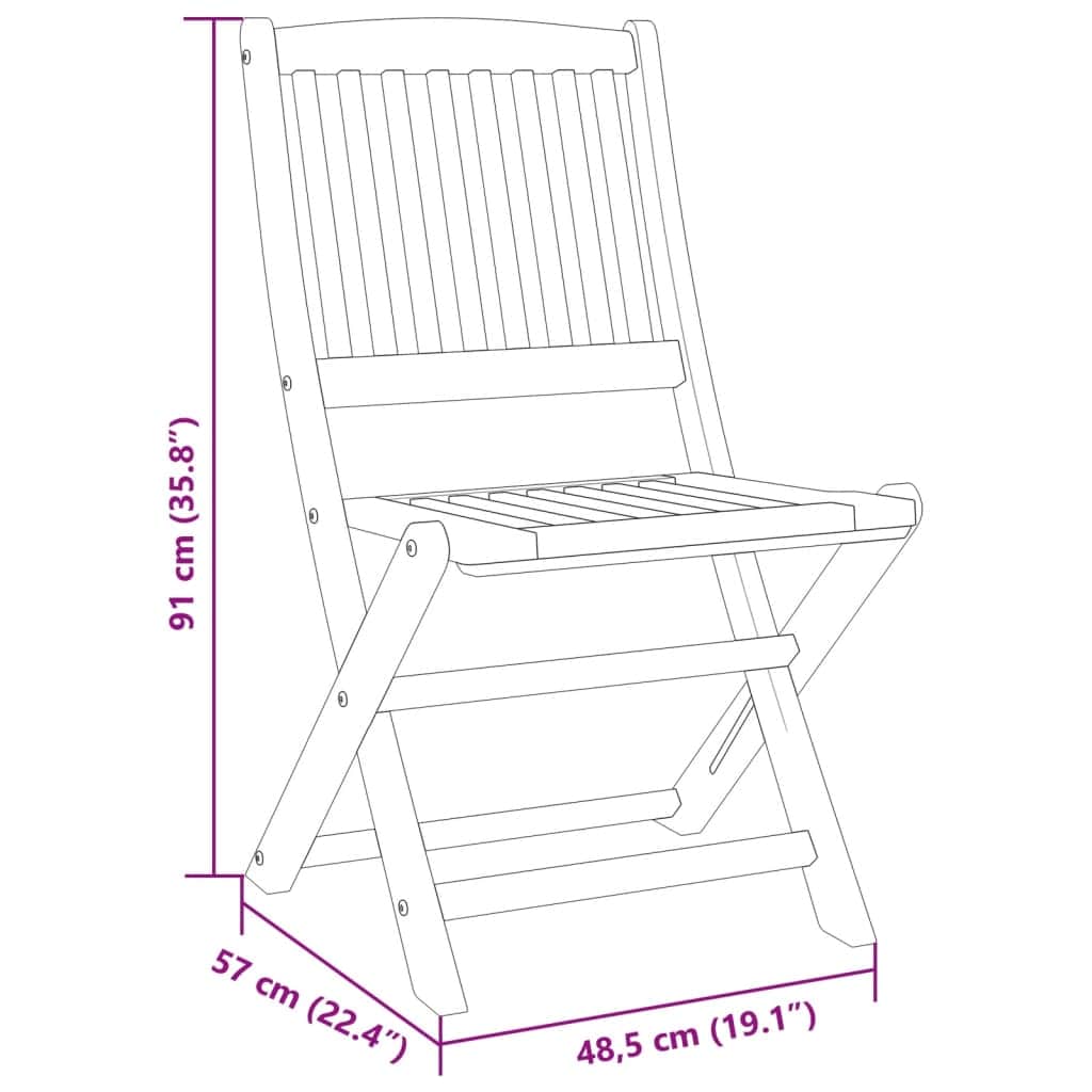 Premium 3 Piece Folding Garden Dining Outdoor Retreat Evening