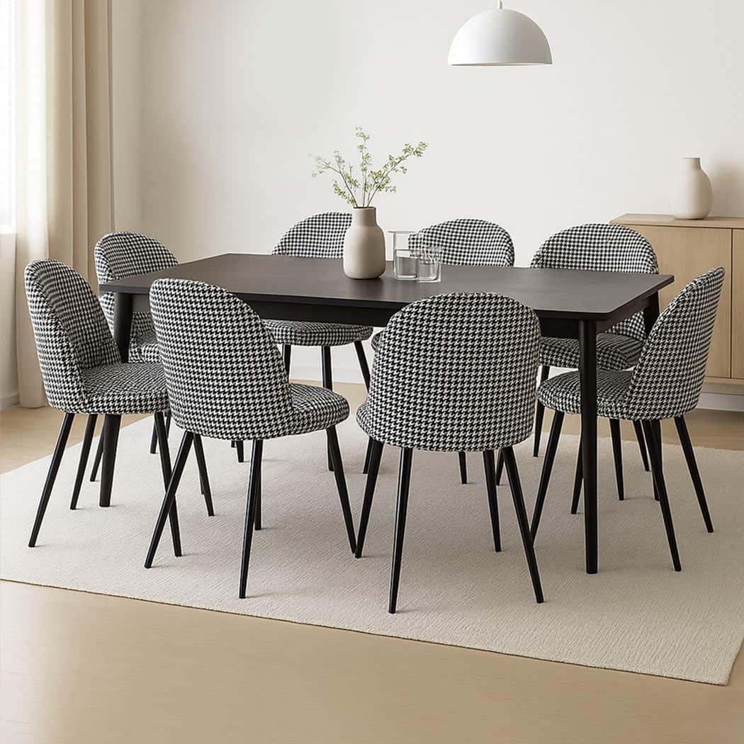 Premium 8x Dining Chairs Kitchen Cafe  Scandi Inspired Design