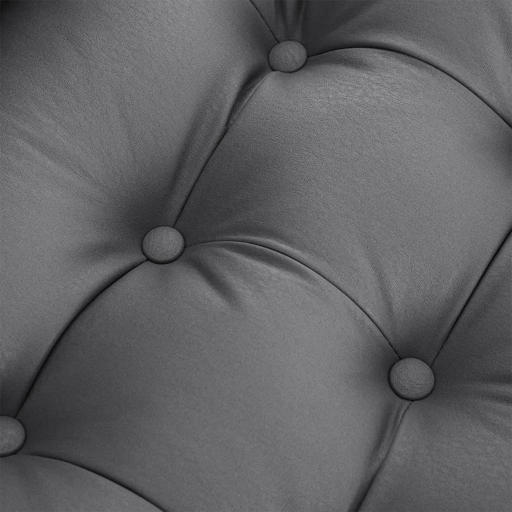 Premium Accent Chair Sofa Recliner Adjustable Grey  Space-Saving