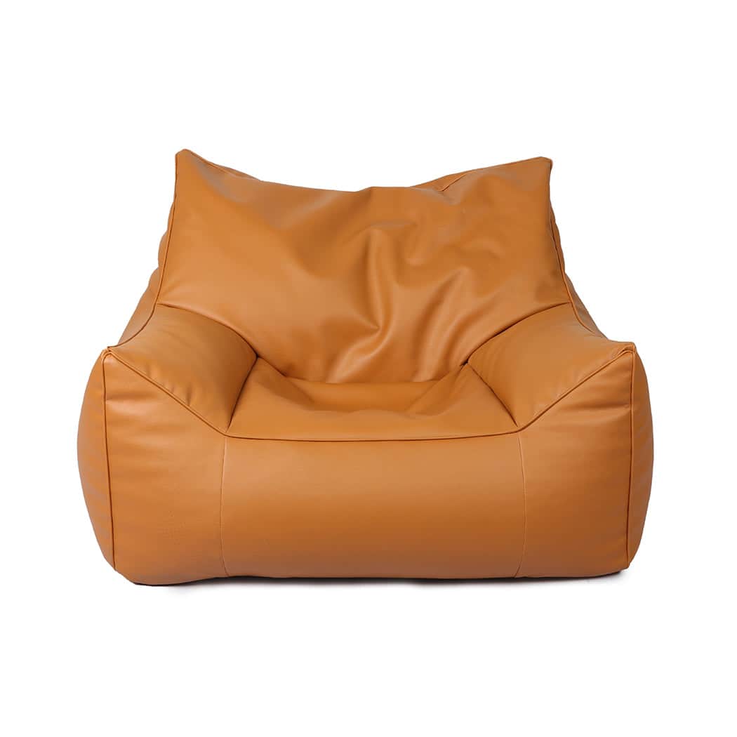 Premium Bean Bag Chair Cover PU Indoor Brown  Premium Quality Build