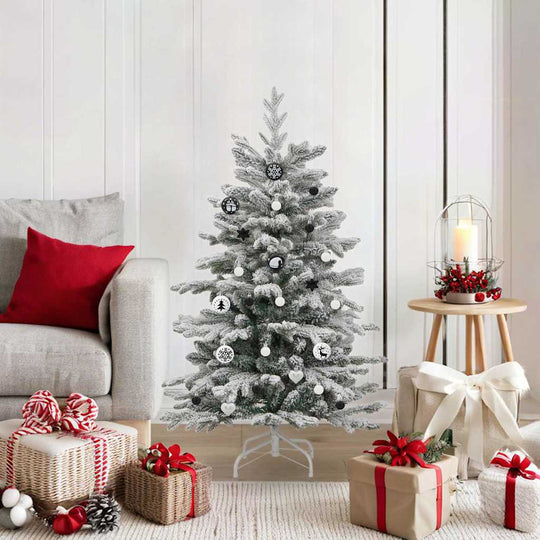 Premium Christmas Bauble Set 40 pcs Black and White - High Quality