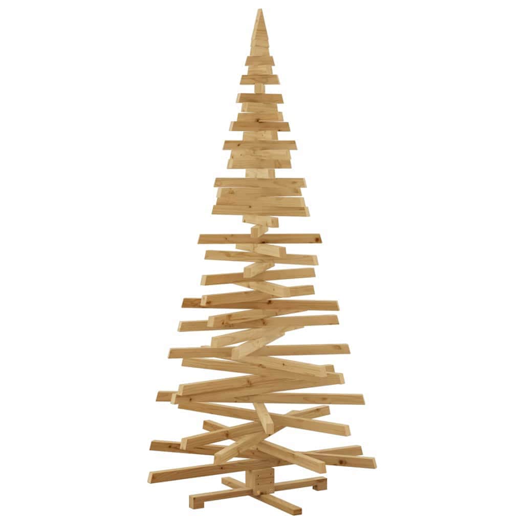 Premium Christmas Trees with Stand Brown 210cm Solid pine wood - Premium