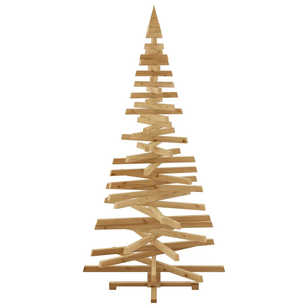 Premium Christmas Trees with Stand Brown 210cm Solid pine wood - Premium
