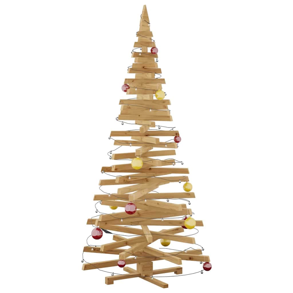Premium Christmas Trees with Stand Brown 210cm Solid pine wood - Premium