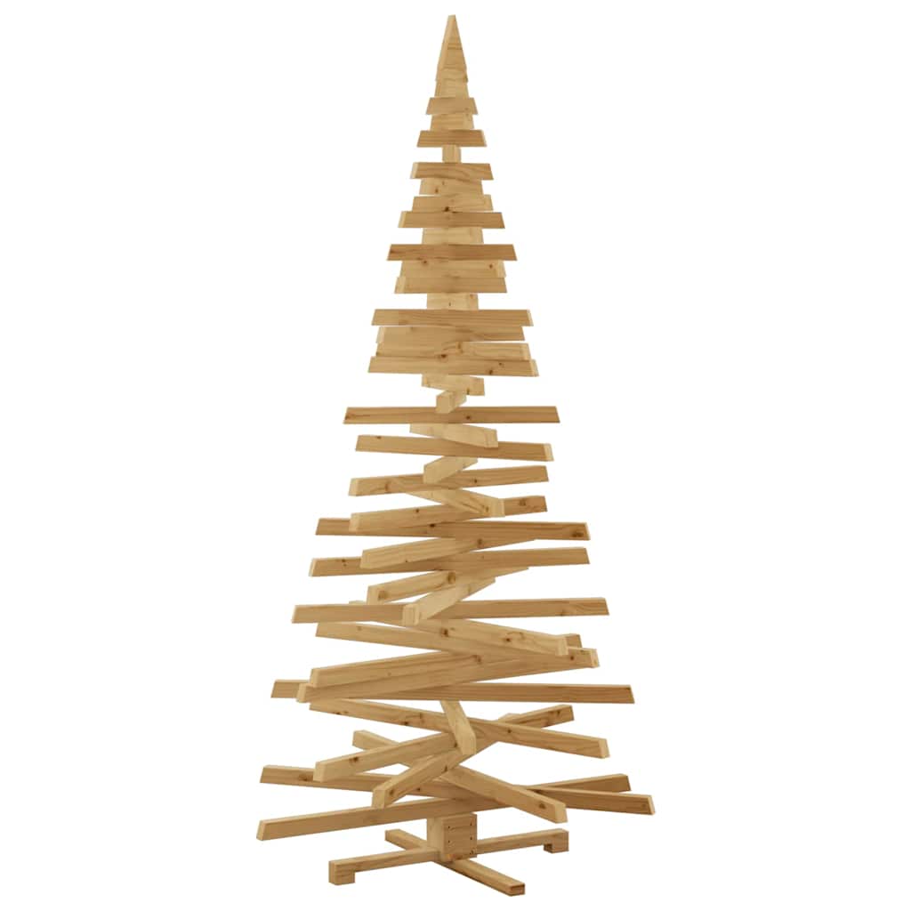 Premium Christmas Trees with Stand Brown 210cm Solid pine wood - Premium