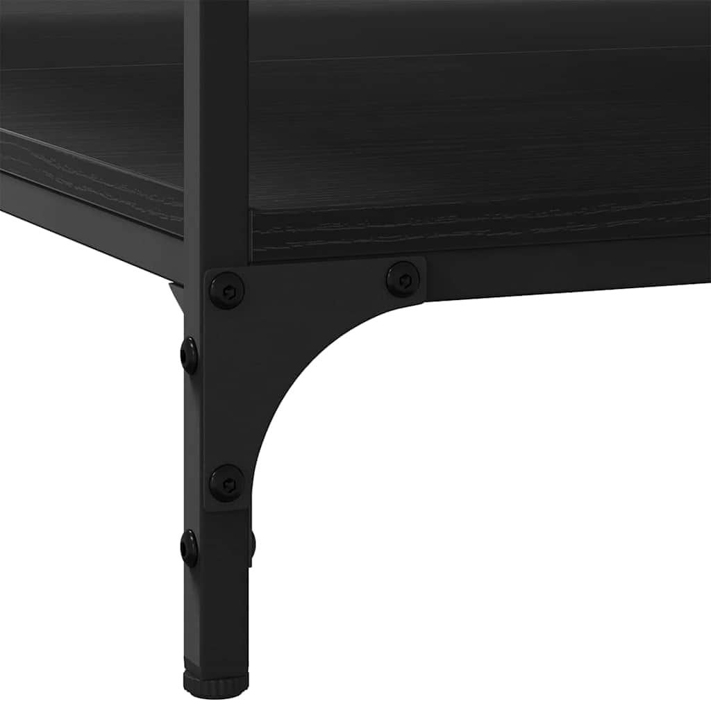 Premium Coffee Table Black oak Engineered Wood - Soft Upholstery