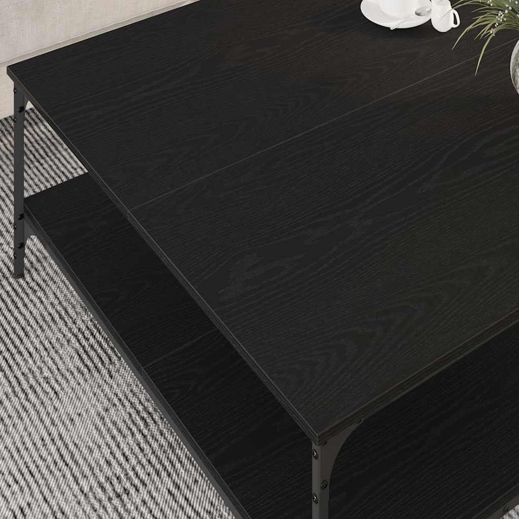 Premium Coffee Table Black oak Engineered Wood - Soft Upholstery