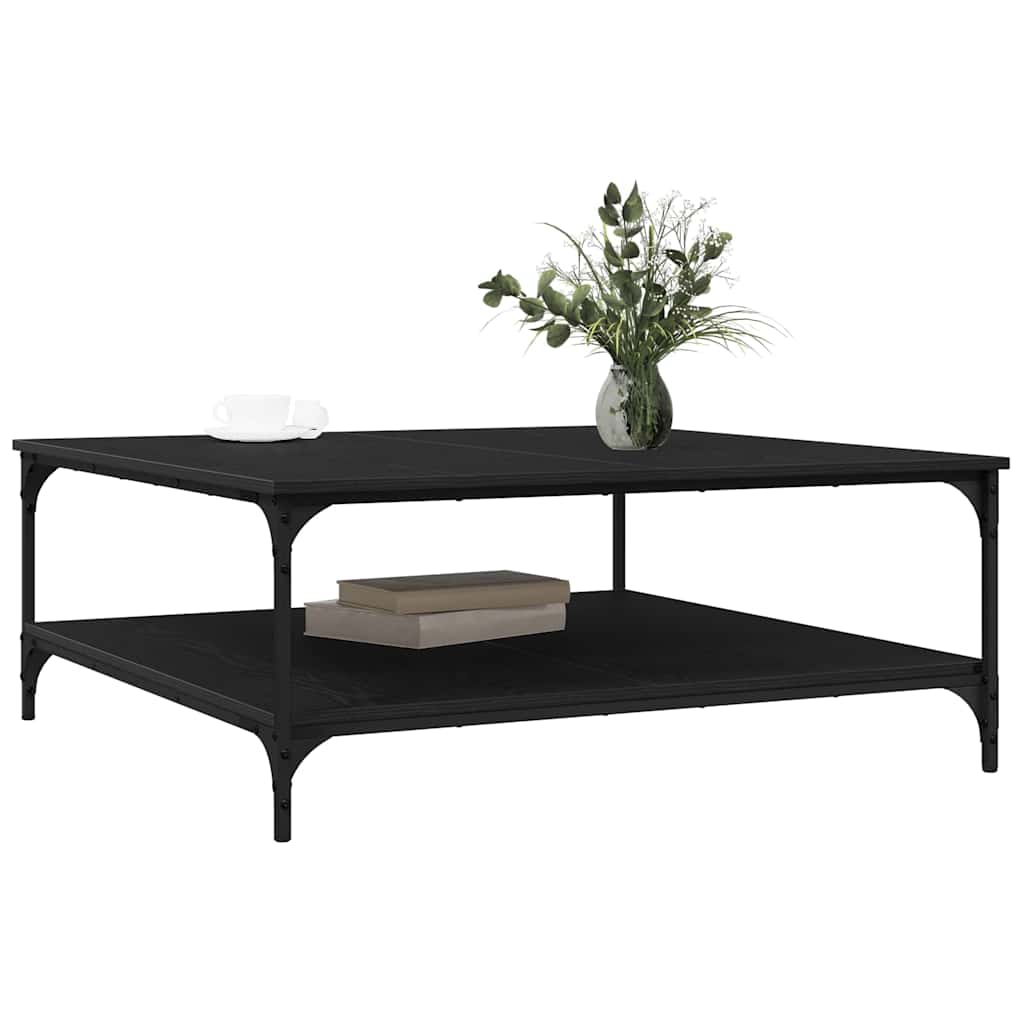 Premium Coffee Table Black oak Engineered Wood - Soft Upholstery