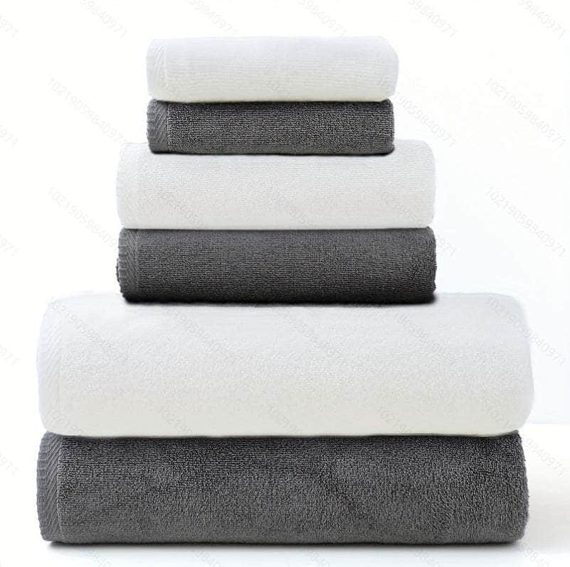 Premium Cotton Towel Set - Soft & Absorbent (6-Piece)