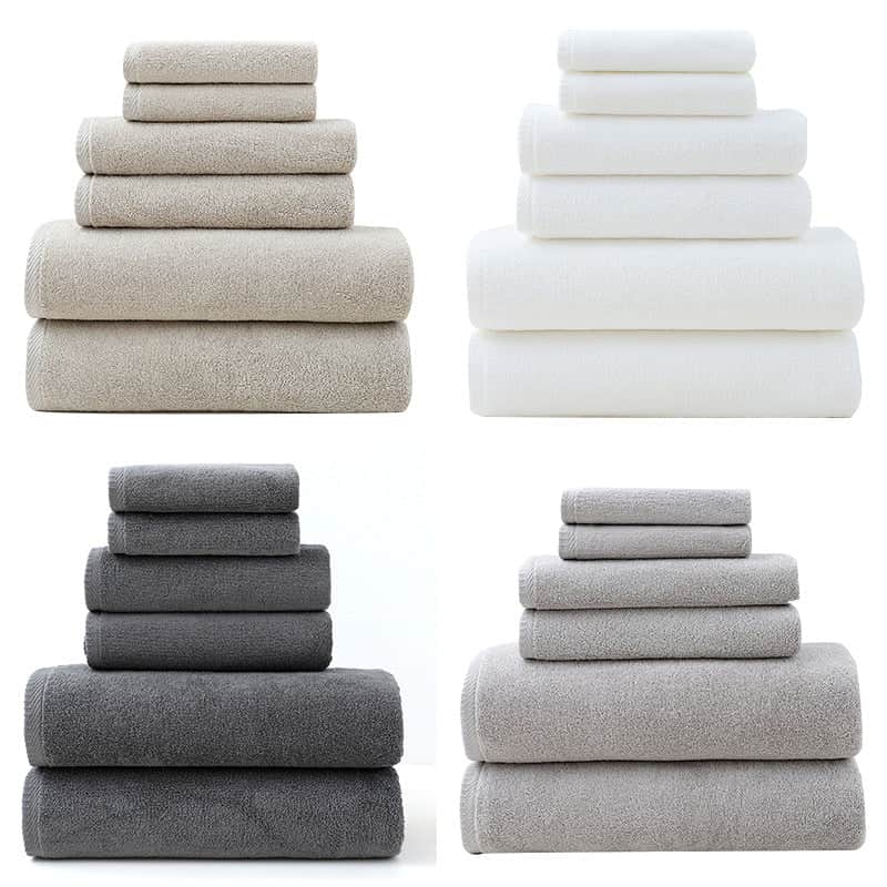 Premium Cotton Towel Set - Soft & Absorbent (6-Piece)