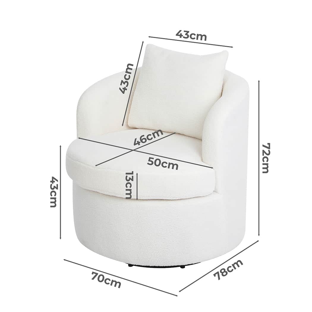 Premium Fleece Swivel Chair  Comfortable Design Classic Durable