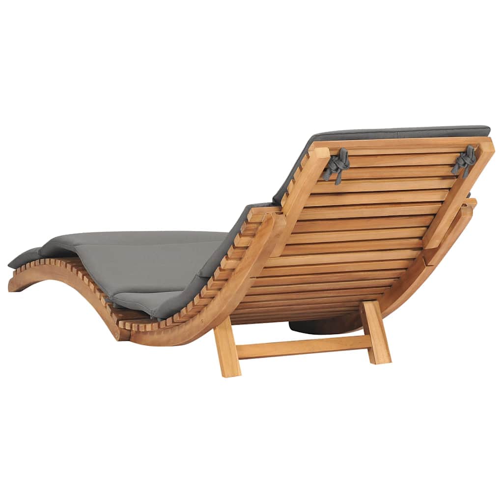 Premium Folding Sun Lounger with Dark Garden Gathering Patio Relax
