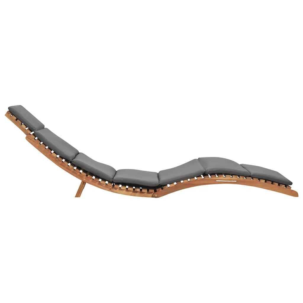 Premium Folding Sun Lounger with Dark Garden Gathering Patio Relax