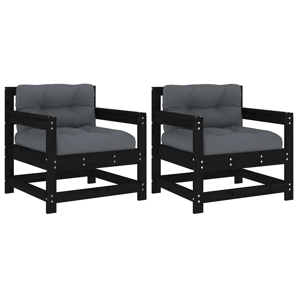 Premium Garden Chairs with Cushions 2 Home Decor Accent Modern Living