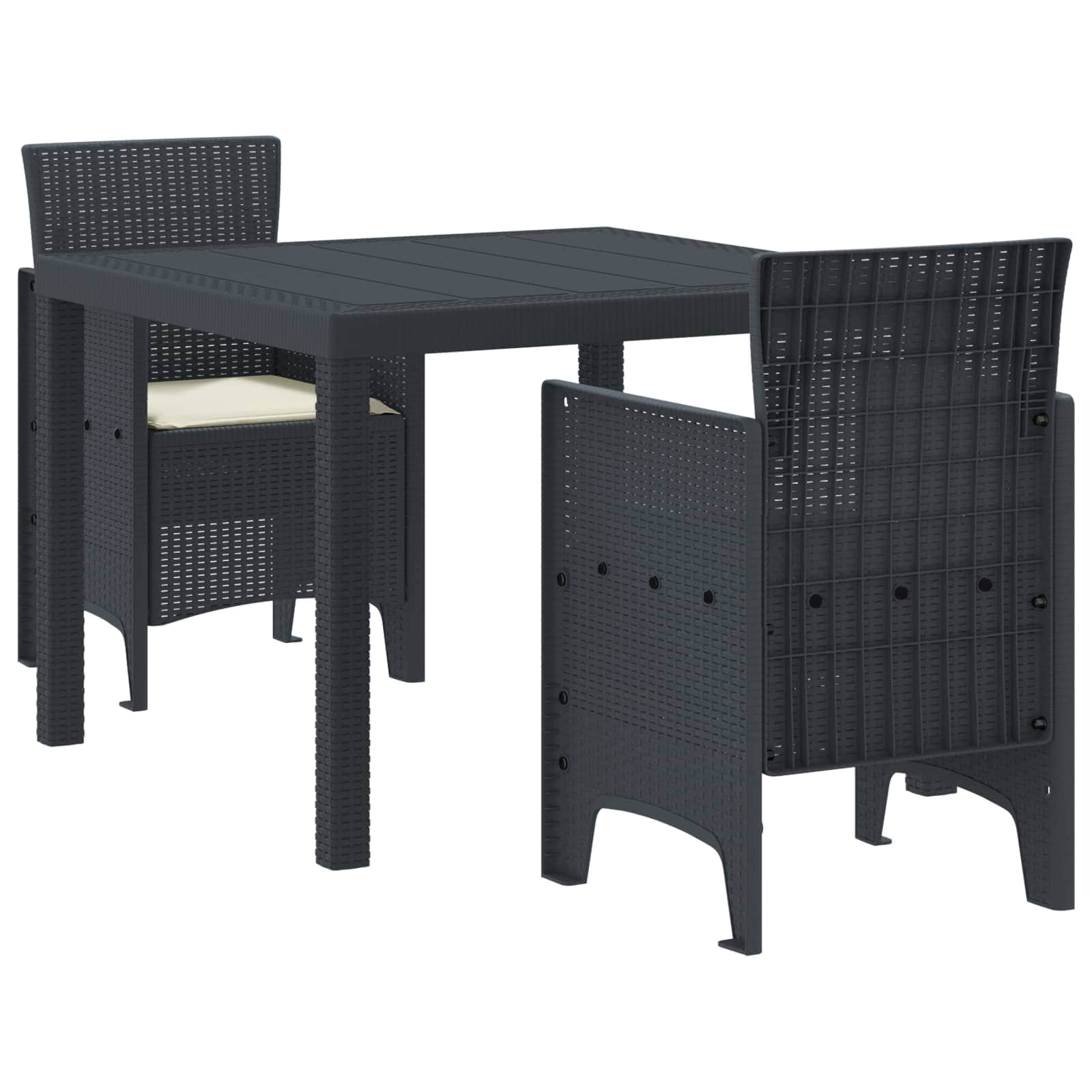 Premium Garden Dining Set 3 pcs Indoor Outdoor Use Urban Style