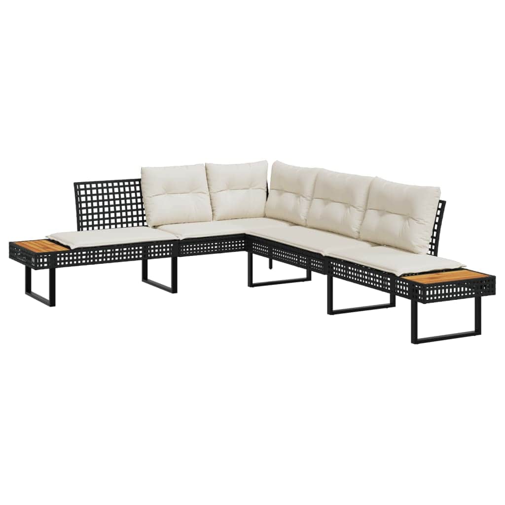 Premium Garden Sofa with Cushions L Outdoor Retreat Evening