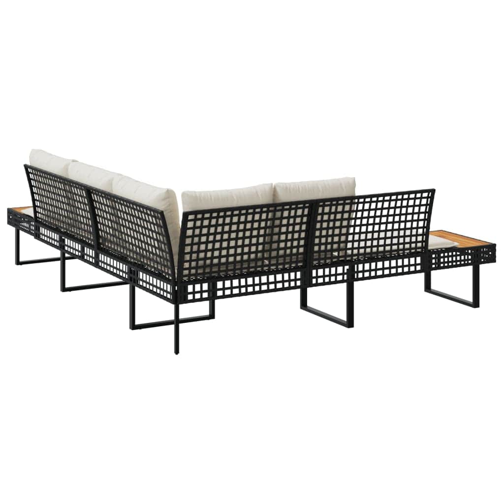 Premium Garden Sofa with Cushions L Outdoor Retreat Evening