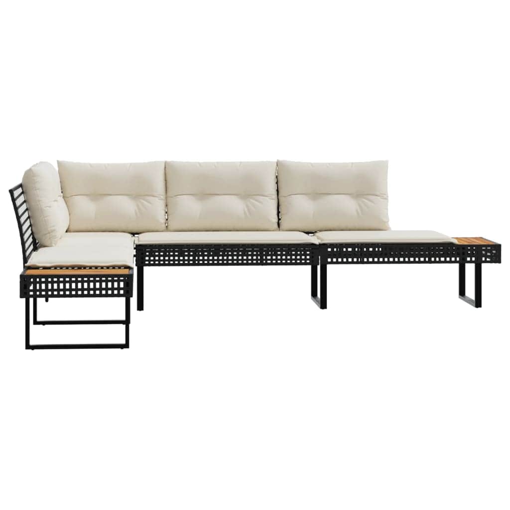 Premium Garden Sofa with Cushions L Outdoor Retreat Evening