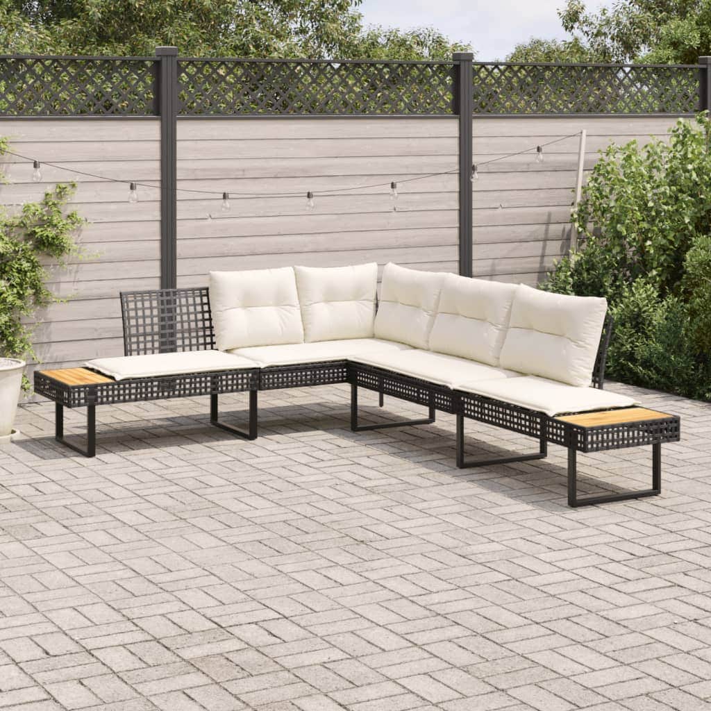 Premium Garden Sofa with Cushions L Outdoor Retreat Evening