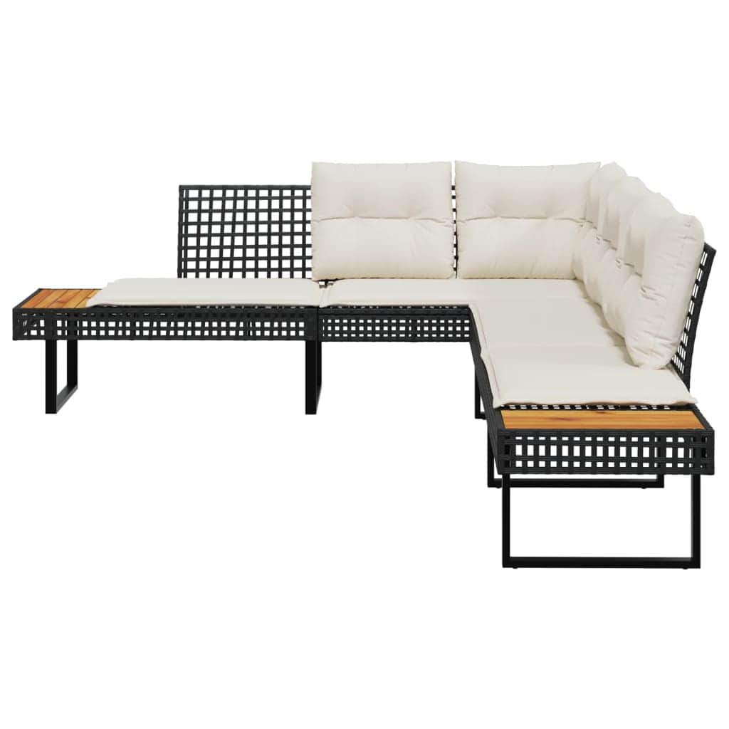 Premium Garden Sofa with Cushions L Outdoor Retreat Evening