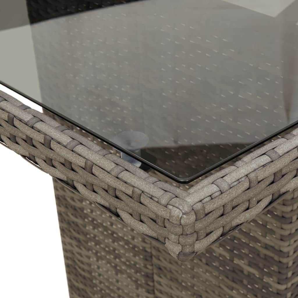 Premium Garden Table with Glass Top Home Use Garden Leisure