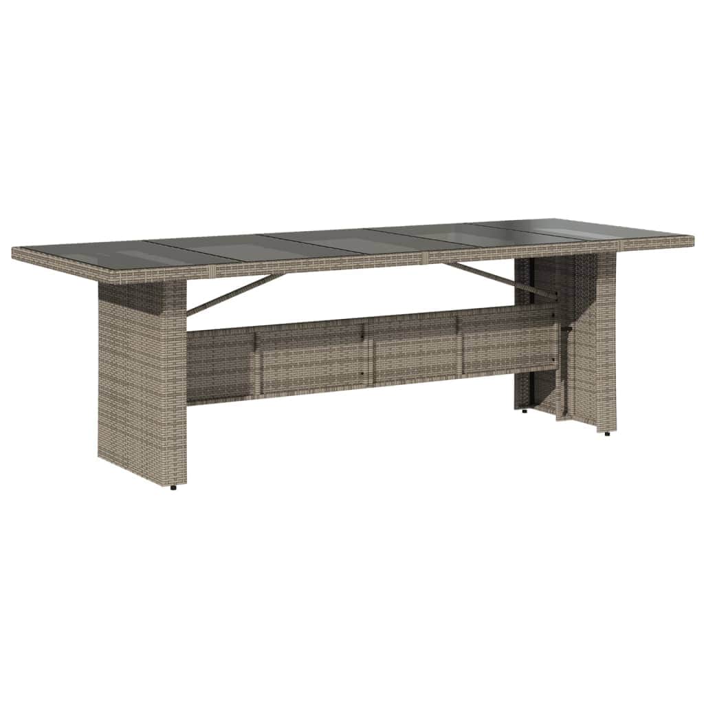 Premium Garden Table with Glass Top Home Use Garden Leisure