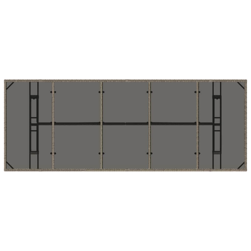 Premium Garden Table with Glass Top Home Use Garden Leisure