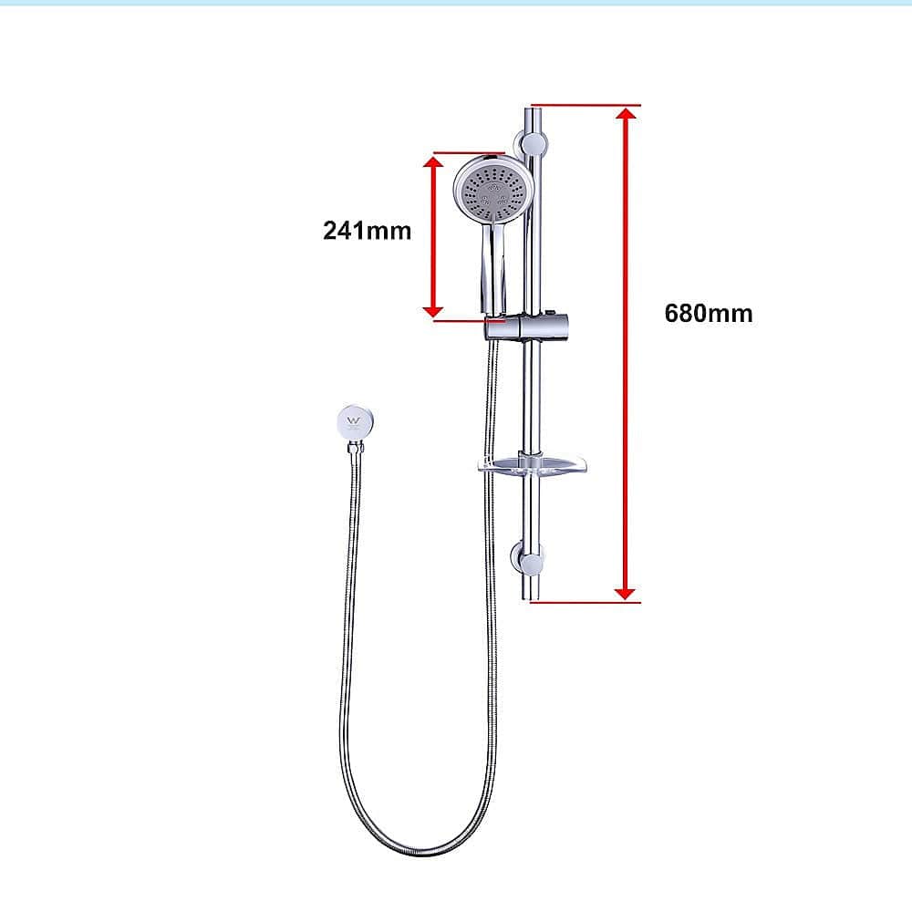 Premium Hand Held Shower Rail Soap Dish Bathroom Set