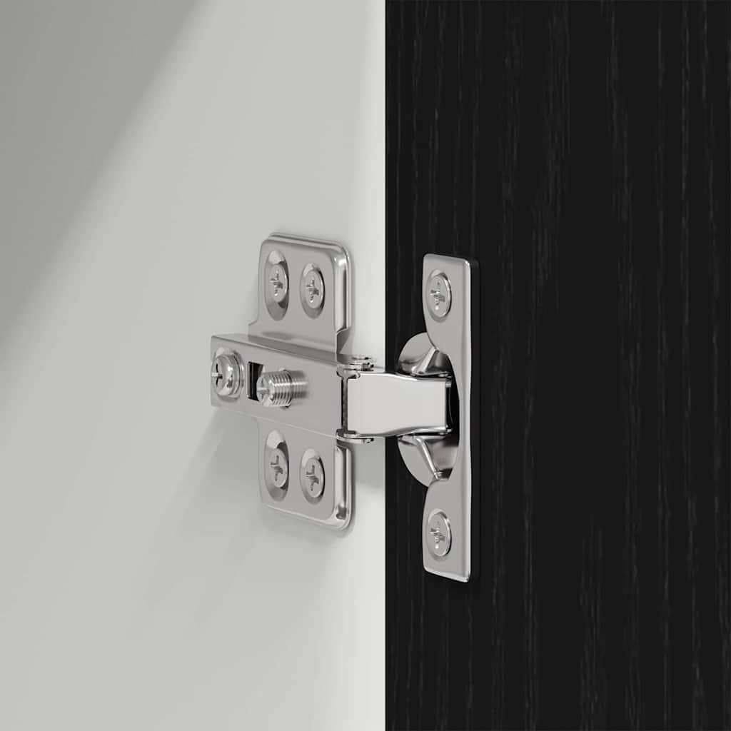 Premium Hanging Cabinet Riga 2 pcs Black Oak and White - Durable