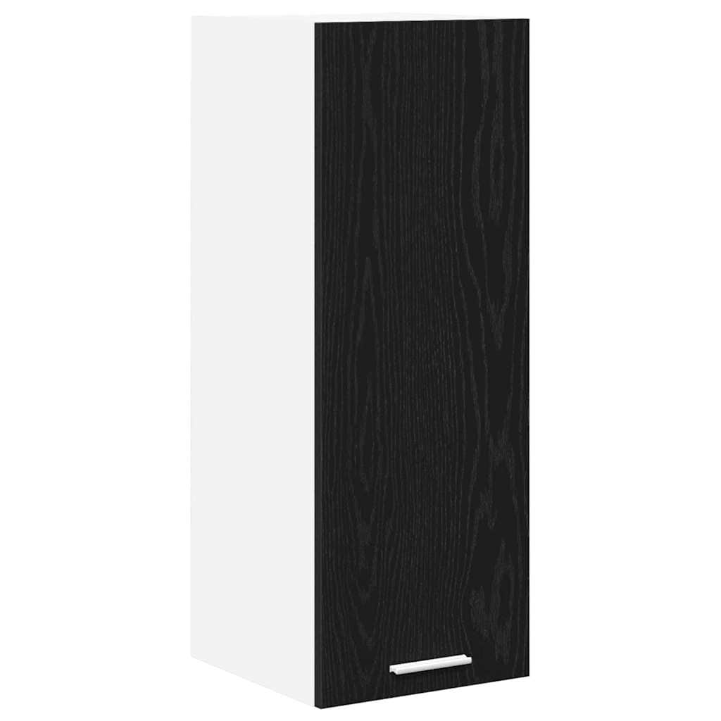 Premium Hanging Cabinet Riga 2 pcs Black Oak and White - Durable