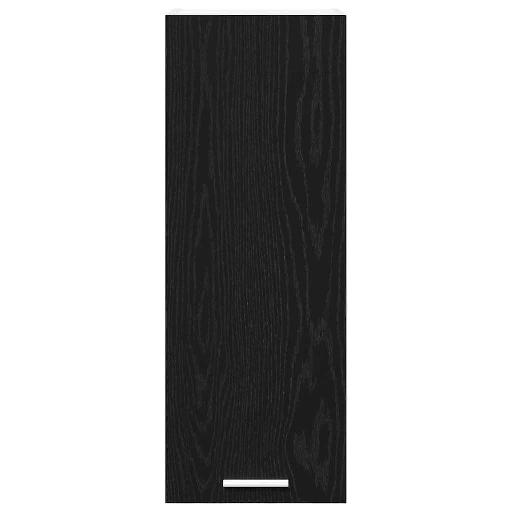 Premium Hanging Cabinet Riga 2 pcs Black Oak and White - Durable