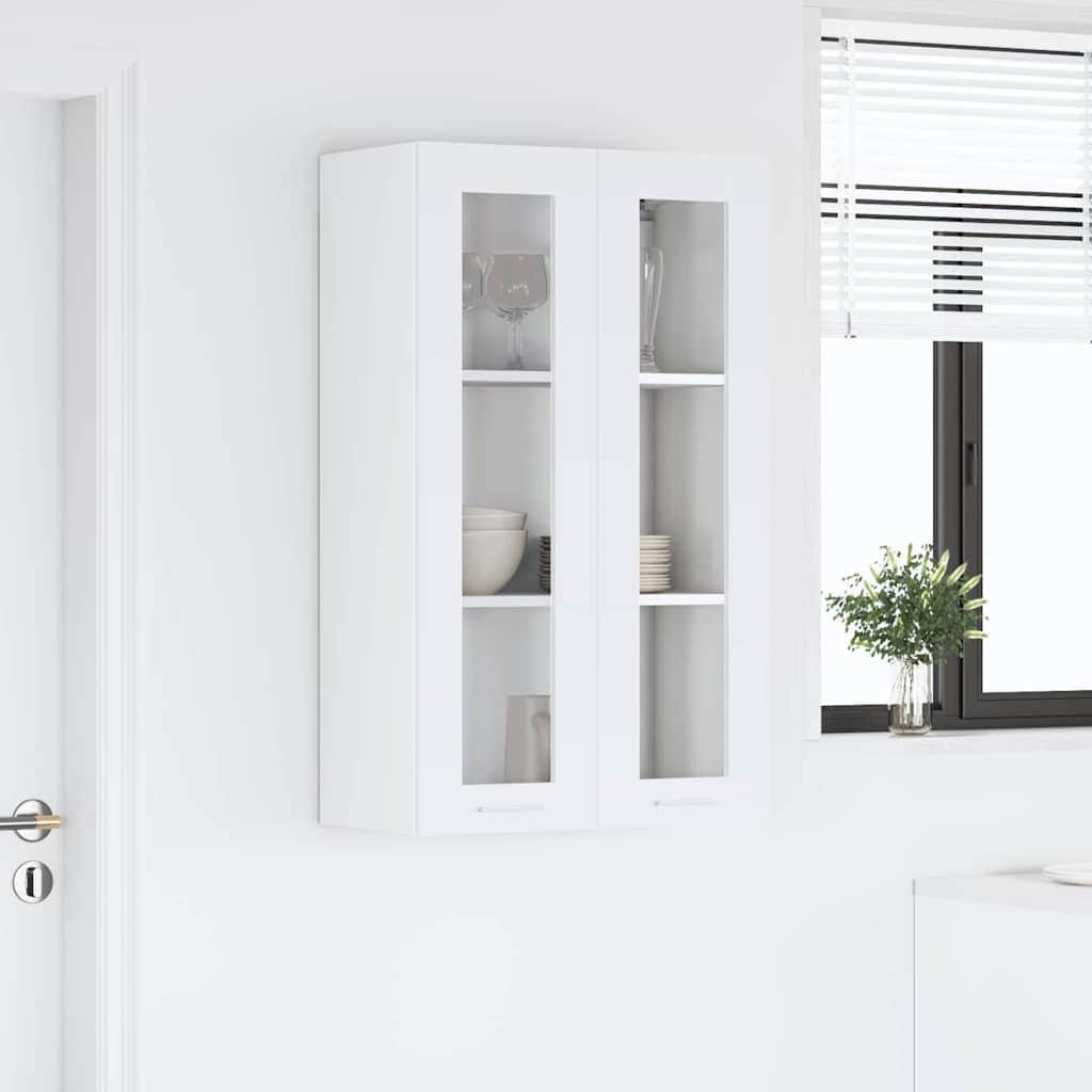 3vty - Premium Hanging Cabinet Riga White Engineered Wood - Designer Finish