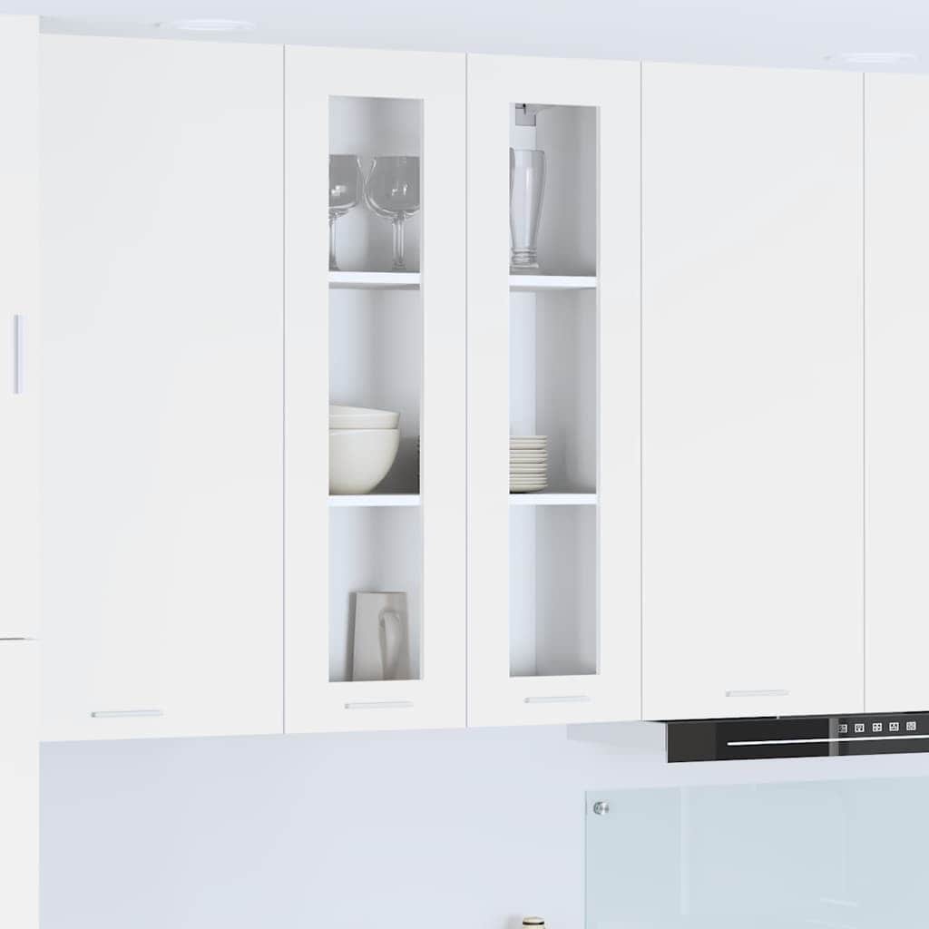 Premium Hanging Cabinet Riga White Engineered Wood - Designer Finish