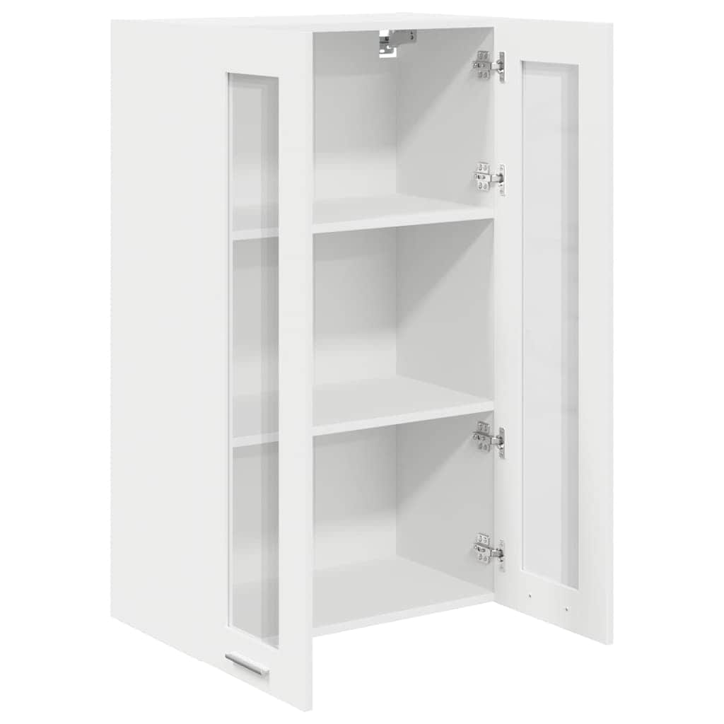 Premium Hanging Cabinet Riga White Engineered Wood - Designer Finish