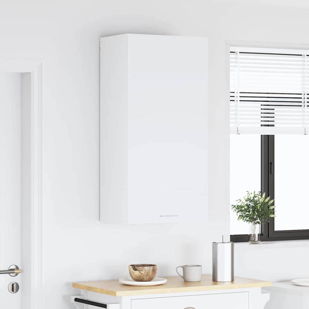 3vty - Premium Hanging Cabinet Riga White Engineered Wood - Durable
