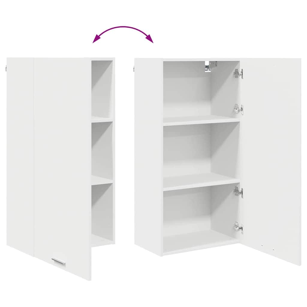 Premium Hanging Cabinet Riga White Engineered Wood - Durable