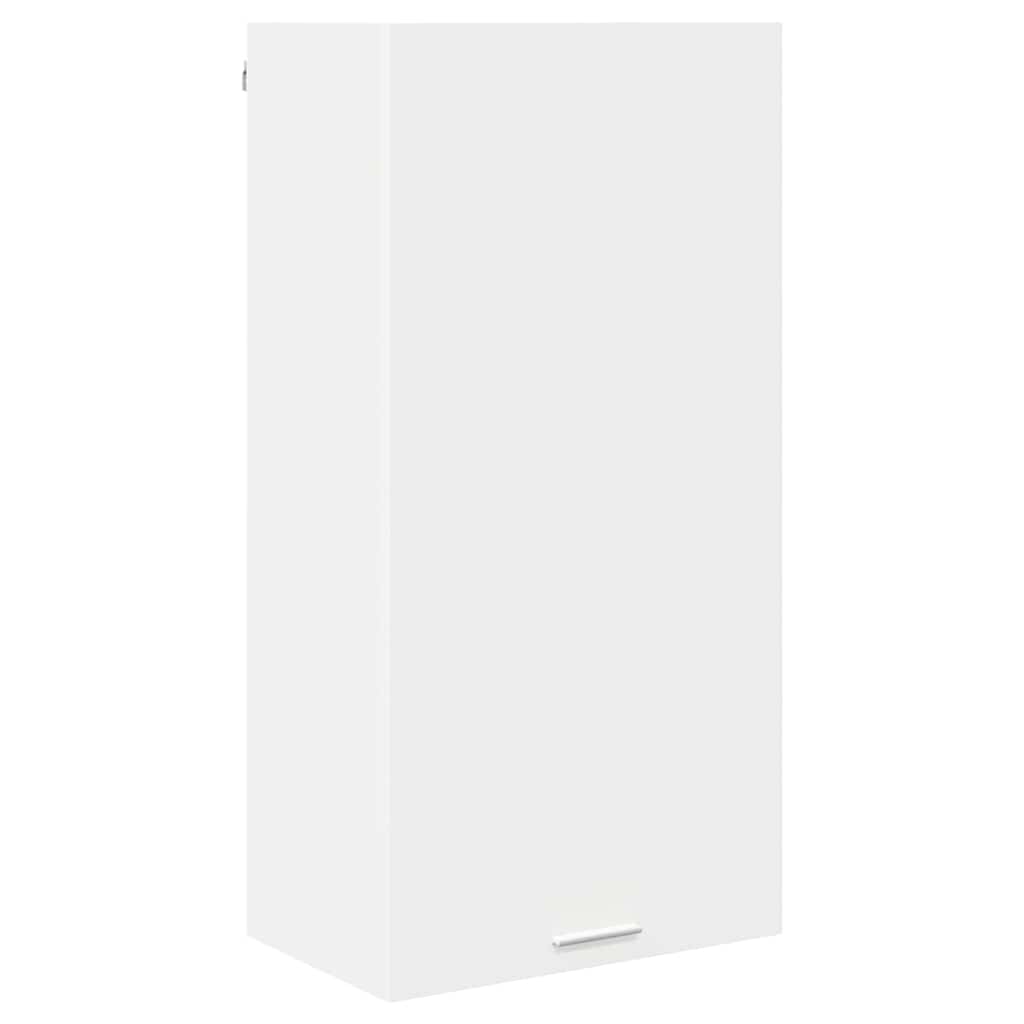 White colour - Premium Hanging Cabinet Riga White Engineered Wood - Durable