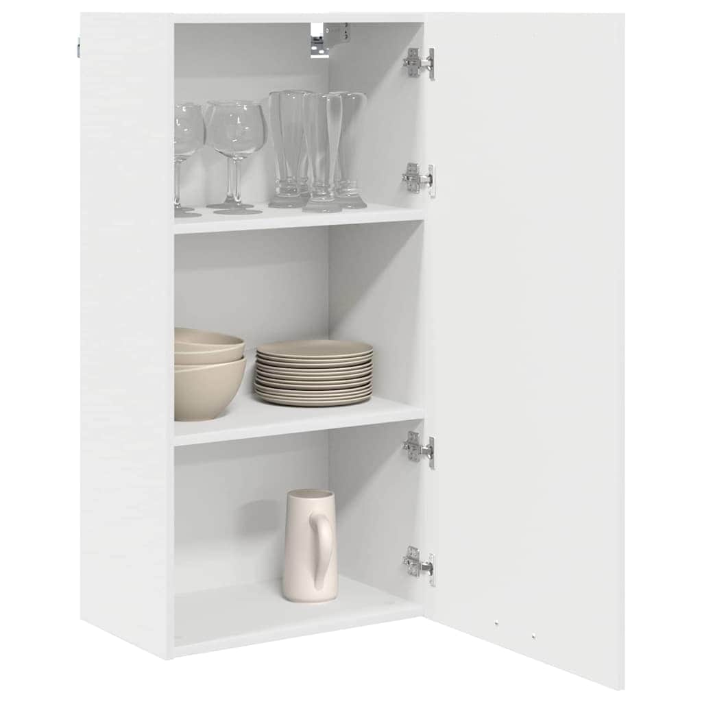 Premium Hanging Cabinet Riga White Engineered Wood - Durable