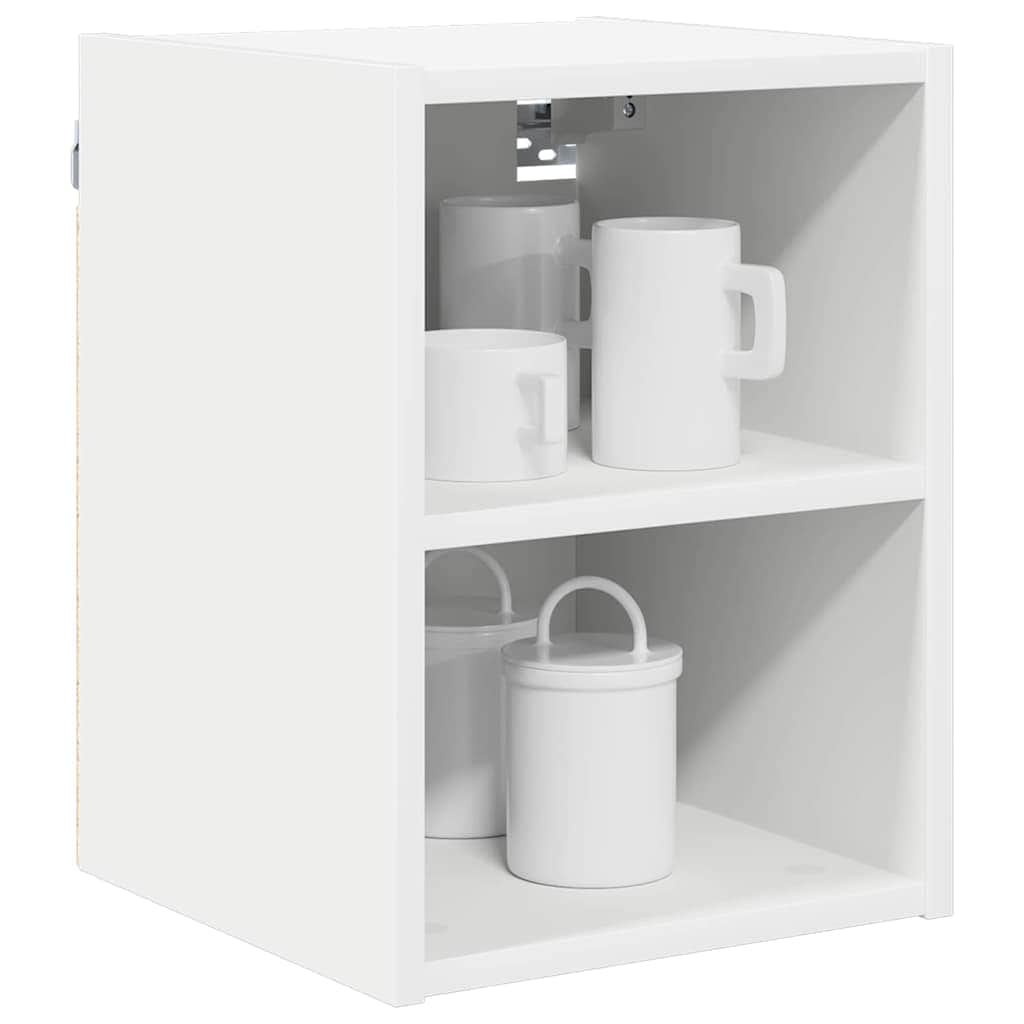 Premium Hanging Cabinet Riga White Engineered Wood - Premium Comfort | Wood finish