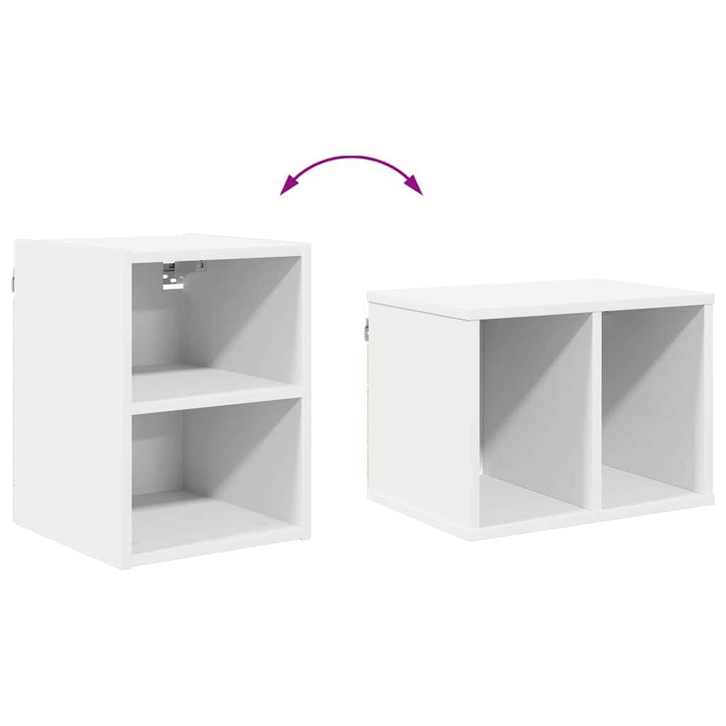 Premium Hanging Cabinet Riga White Engineered Wood - Premium Comfort, Wood finish