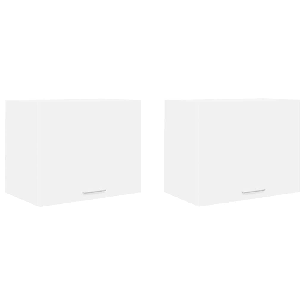 2 Pcs - Premium Hanging Cabinet with Shelf Riga 2 pcs White - Premium