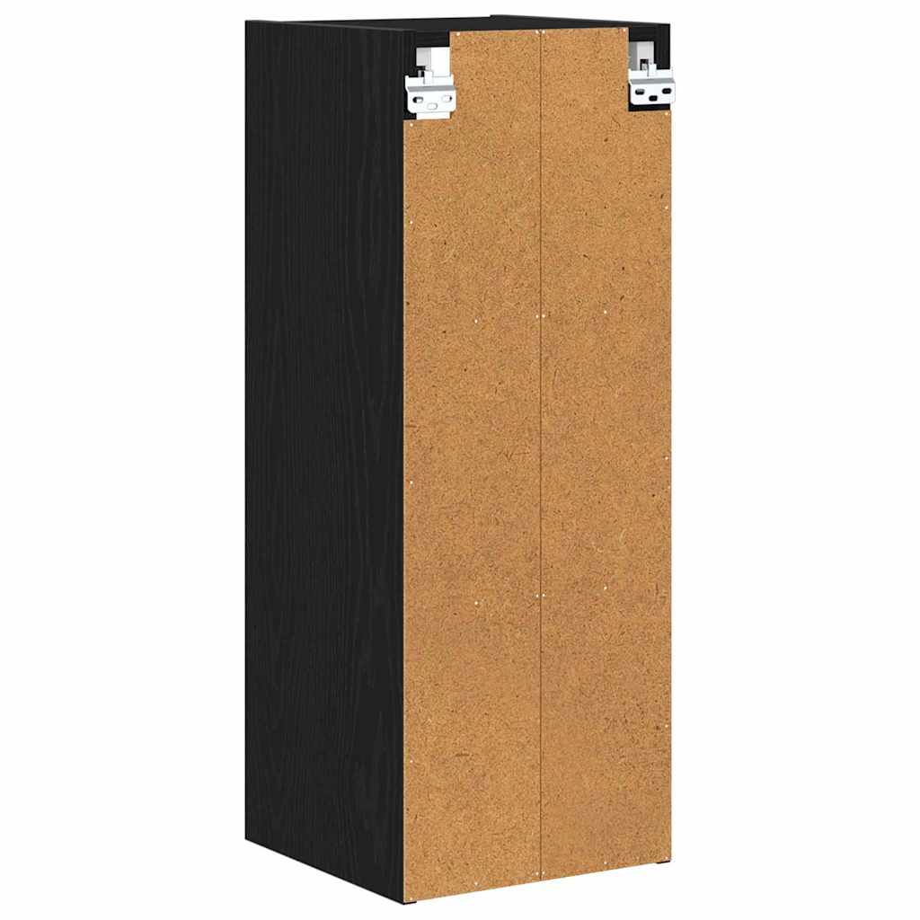 Premium Hanging Cabinet with Shelf Riga Black Oak - Comfortable, Black colour