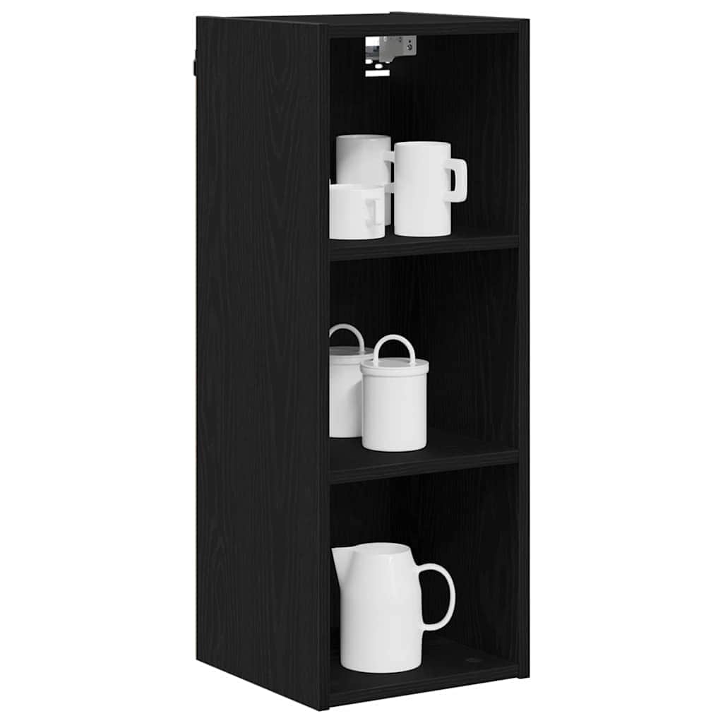 Premium Hanging Cabinet with Shelf Riga Black Oak - Comfortable
